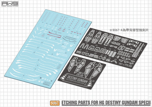 AW9 S67 Detail-Up Parts and decal for HG 1/144 ZGMF-X42S DESTINY GUNDAM