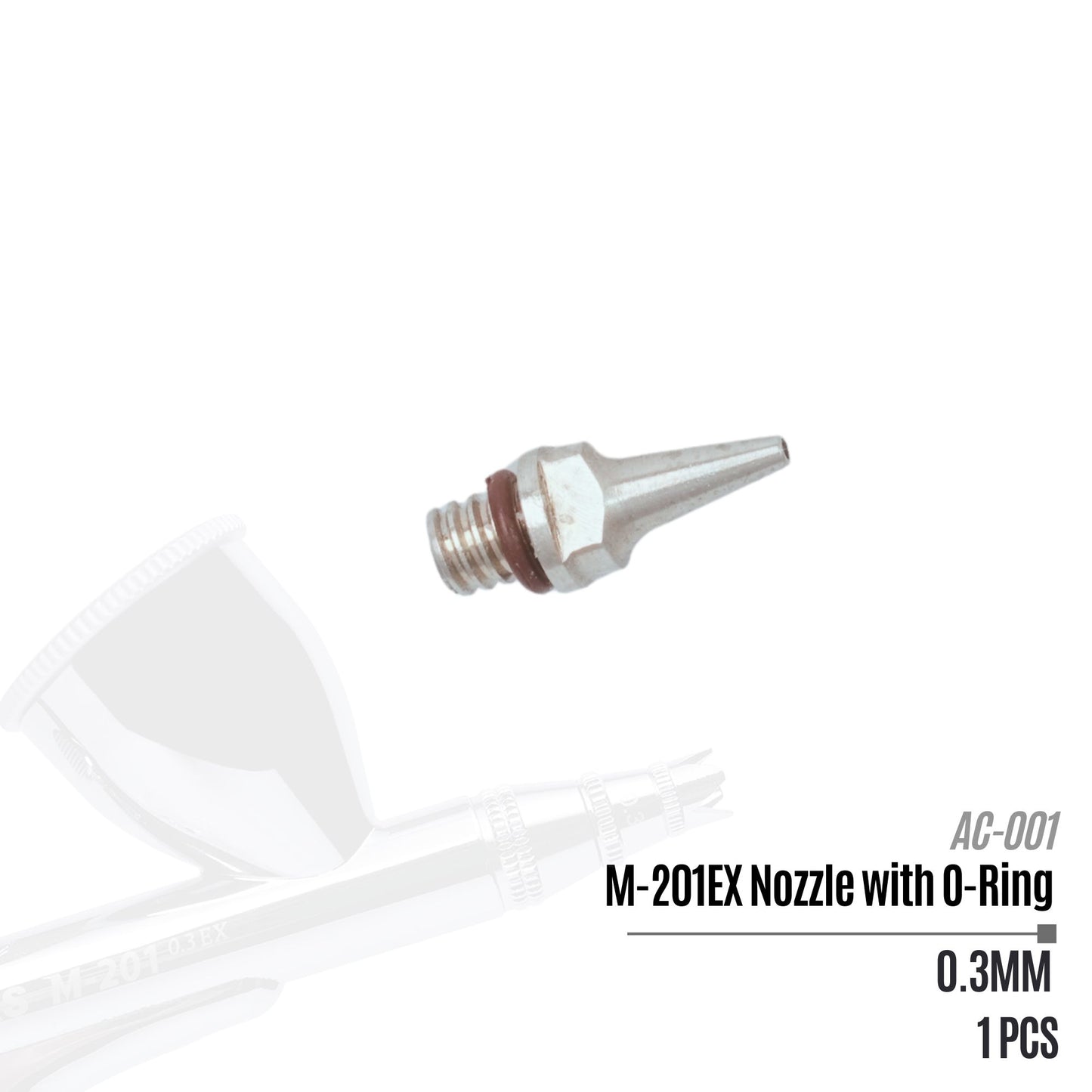 Replacement Nozzle with O-Ring 0.3 mm for M-201EX