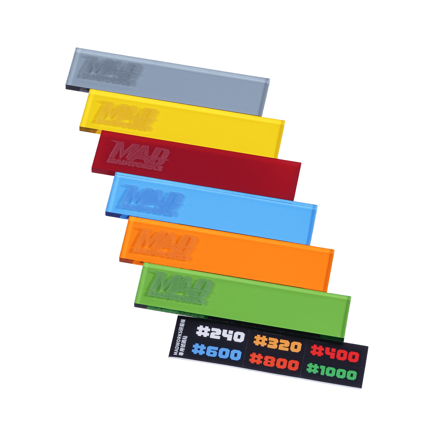 Acrylglas Schleifklotz - Basis für selbstklebendes Schleifpapier - 6 Stück pro Packung (AGP-000)