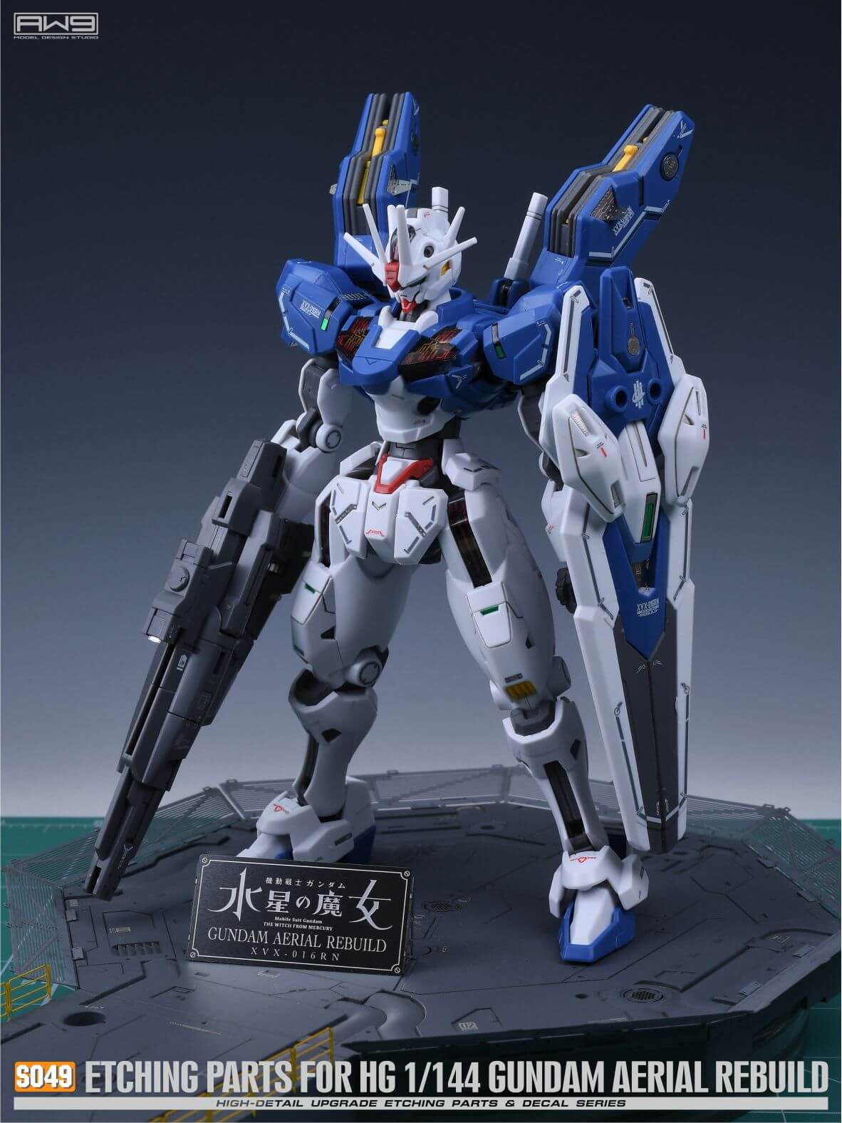 AW9 S49 Etching Parts with Decals for 1/144 HG XVX-016 Gundam