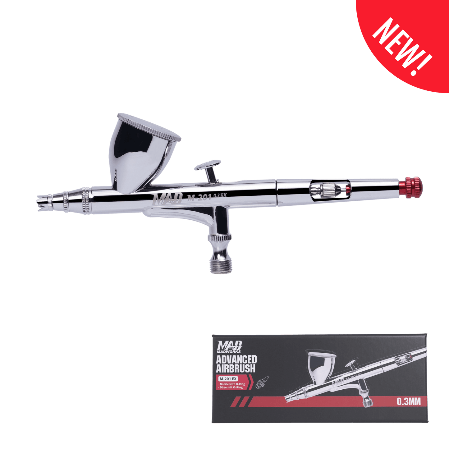 Madworks M-201 EX Double Action Airbrush – 0,3 mm (Neue Generation)