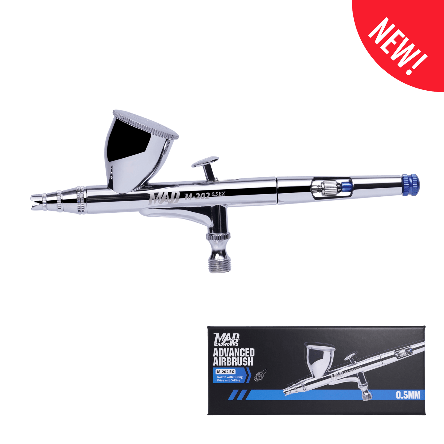 Madworks M-202 EX Double Action Airbrush – 0,5mm (Neue Generation)