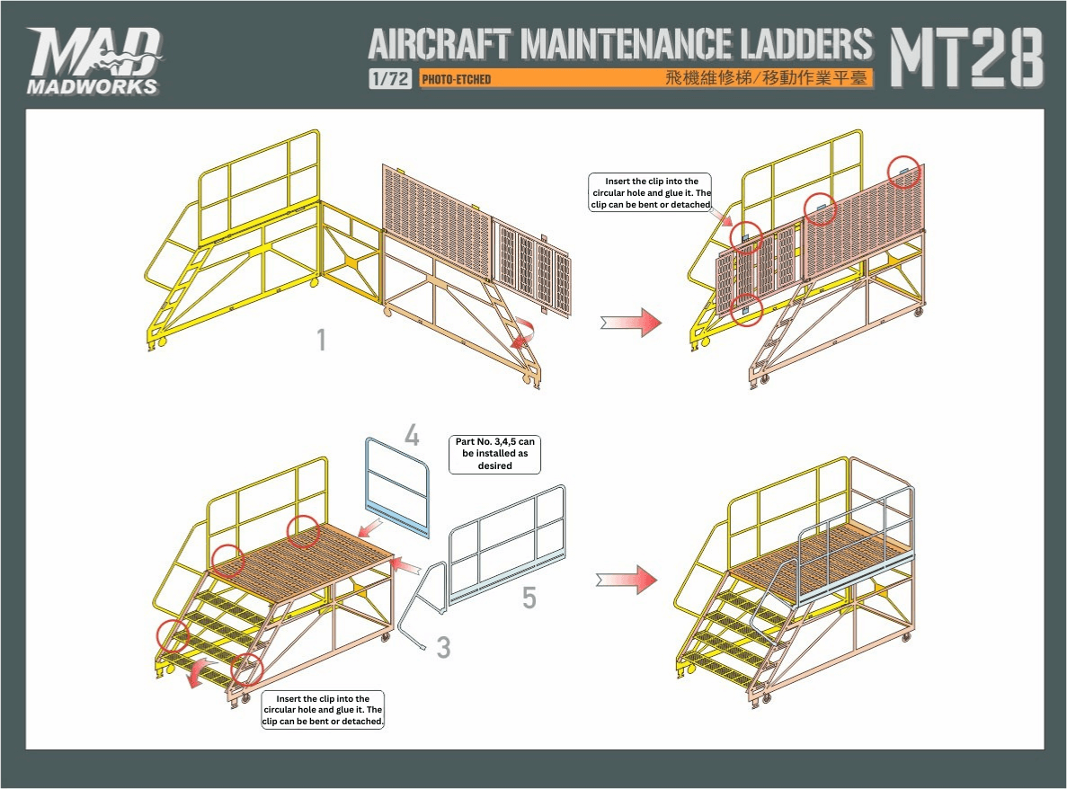1/72 Flugzeug-Wartungsleiter / Mobile Arbeitsplattform (Typ 3)