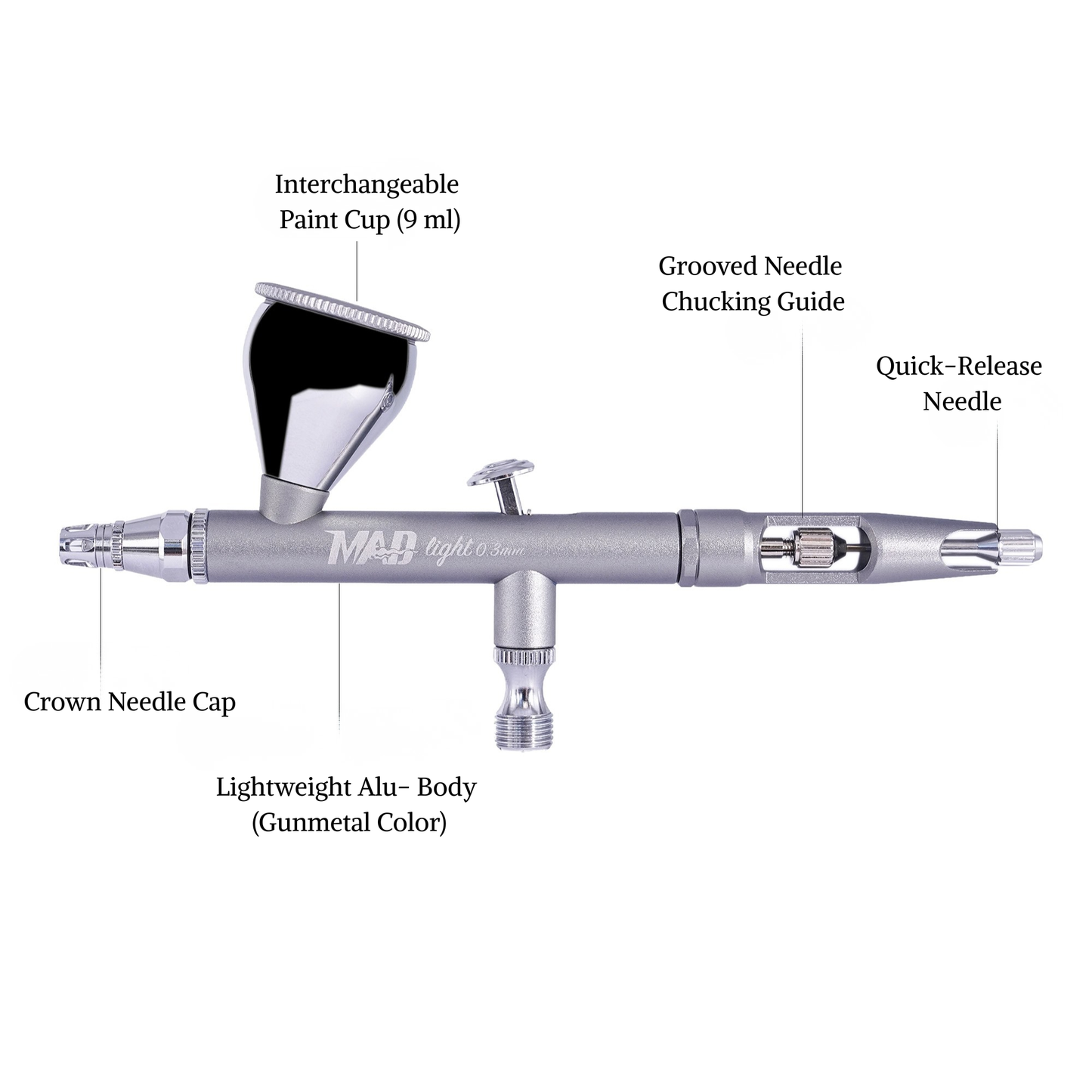 Light 0.3mm Lightweight Airbrush