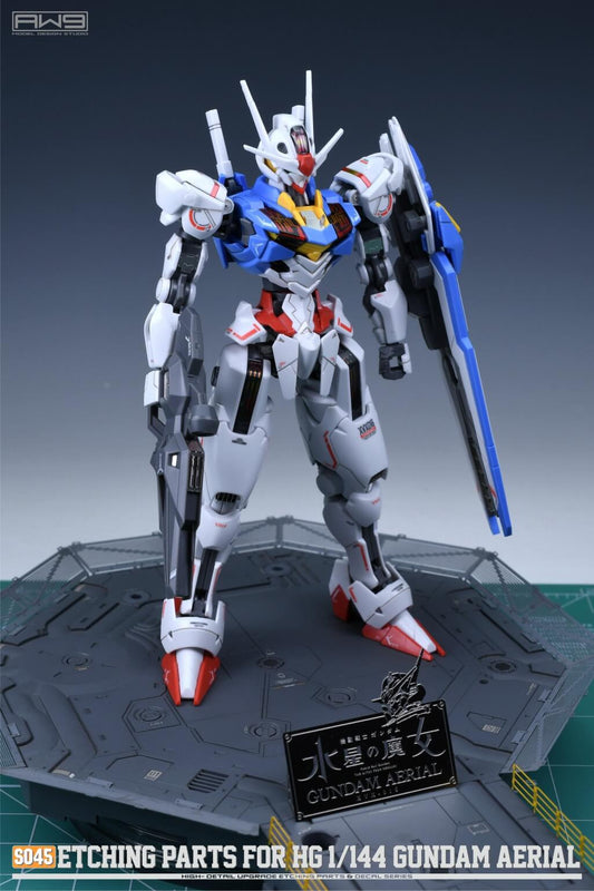 AW9 S45 Etching Parts with Decals for 1/144 HG Gundam Aerial