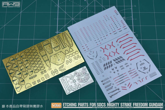 AW9 S66 Detail-Up-Teile und Abziehbilder für SDCS MIGHTY STRIKE FREEDOM GUNDAM