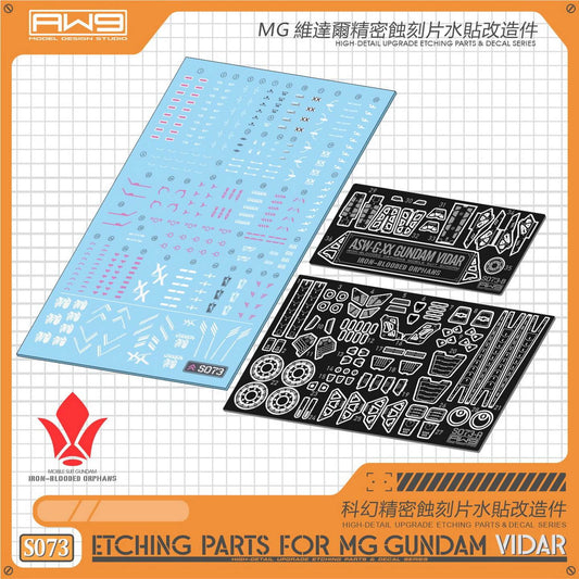 AW9 S73 Ätzteile mit Decals für MG Vidar Gundam