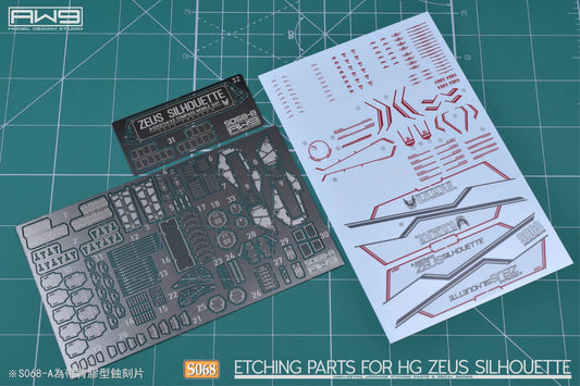 AW9 S68 Detail-Up Parts and decal for HG A-GXQ754/V2 Zeus Shihouette