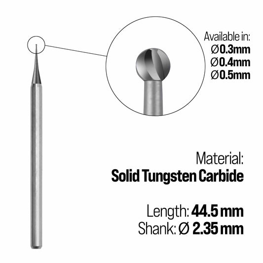 Set de Fraises Boules de Haute Précision ANYZ (Ø 0,3 mm • 0,4 mm • 0,5 mm)
