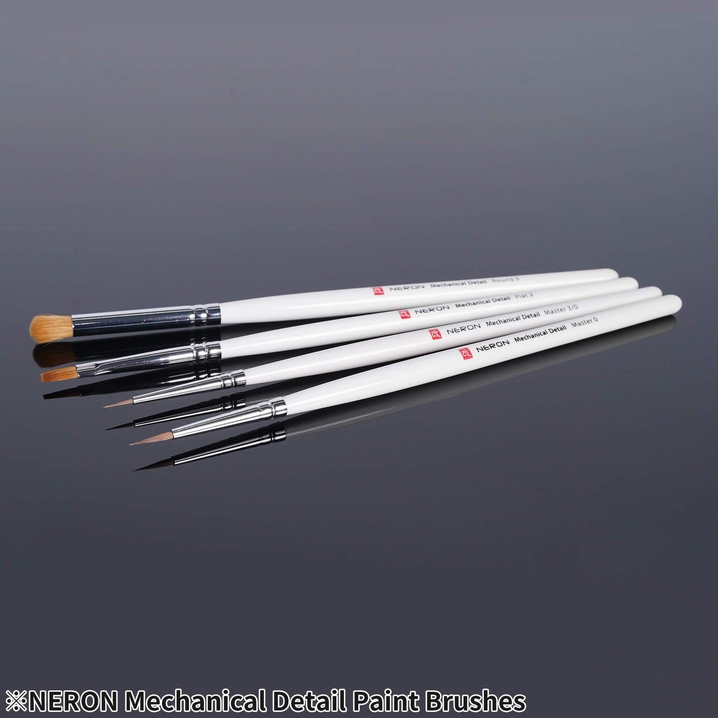 Madworks x Ver. Ed NERON Mechanical Detail Brush Set (4 pcs) - Pure Kolinsky & Synthetic