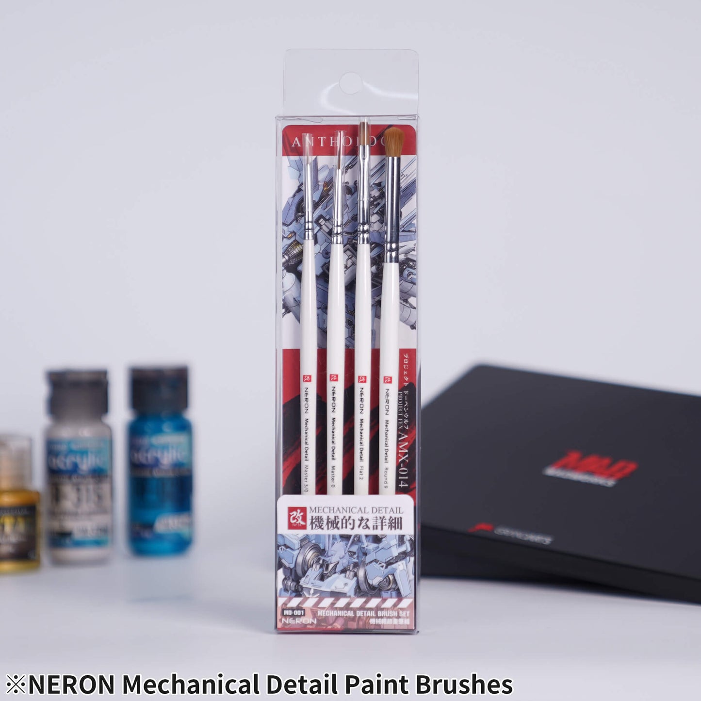 Madworks x Ver. Ed NERON Mechanical Detail Brush Set (4 pcs) - Pure Kolinsky & Synthetic