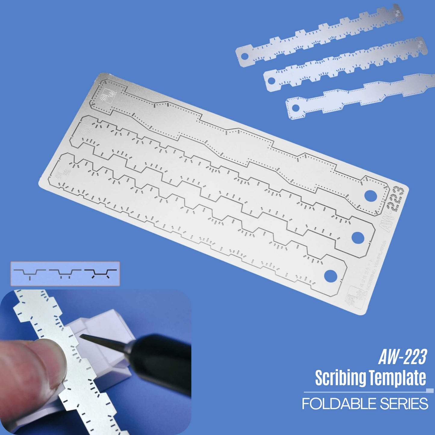 Gabarits de gravure AW-125, 222~225
