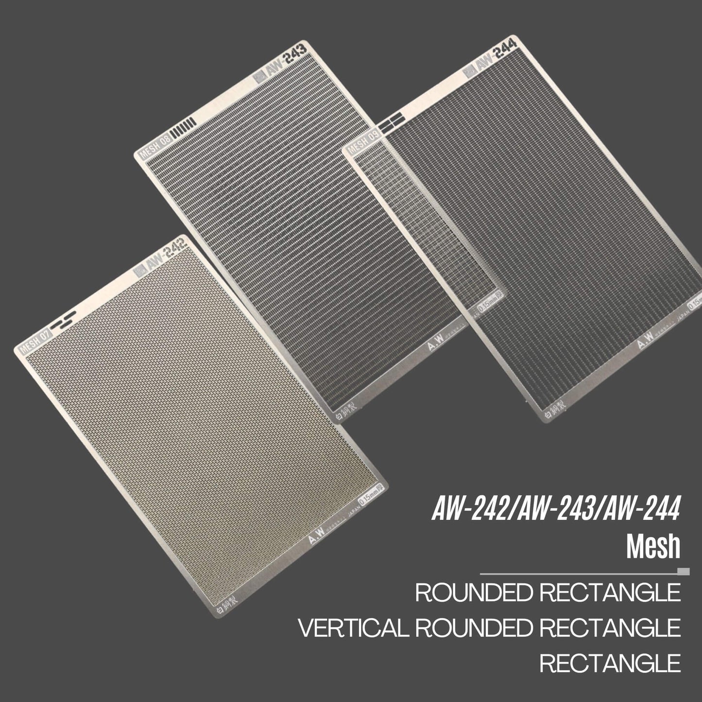 Universal Metal Mesh (0.15mm Ultra-Thin) - Round Rectangle/Round Rectangle Vertical/Rectangle
