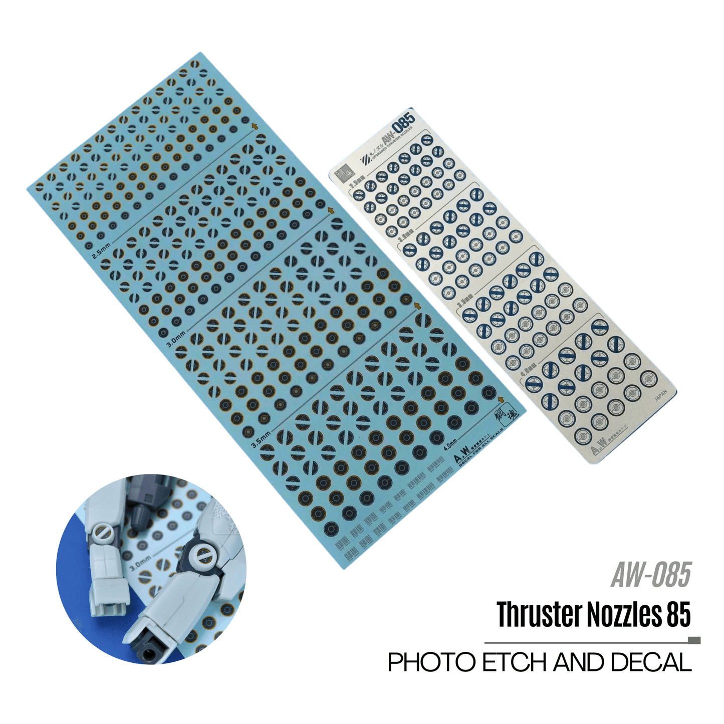 AW- Photo-Etched Thruster Nozzles with decals (Multi-Size)