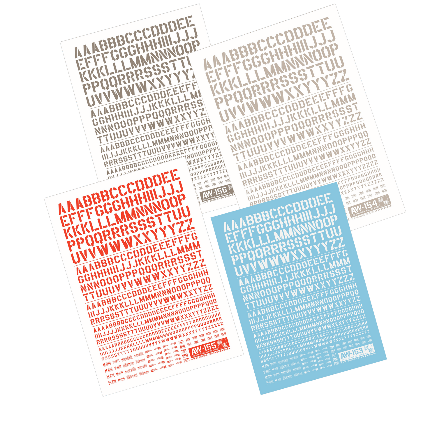 Letter Decals (Series 02) – Multi-Scale 1/144 & 1/100