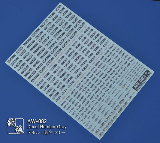 Decals für Dreistellige Zahl (Grau)