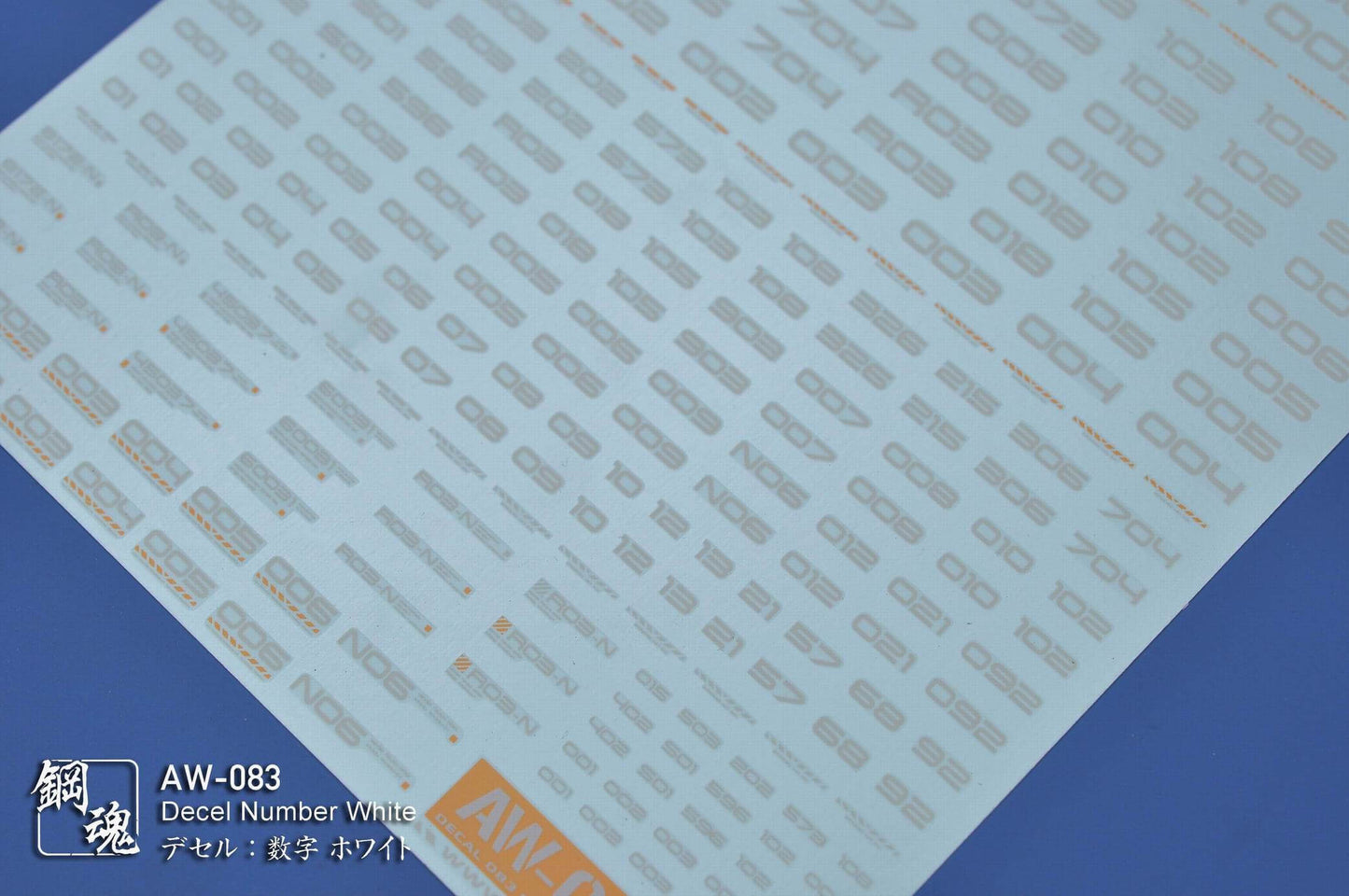 Decals für Zwei/Dreistellige Zahl (Weiss)