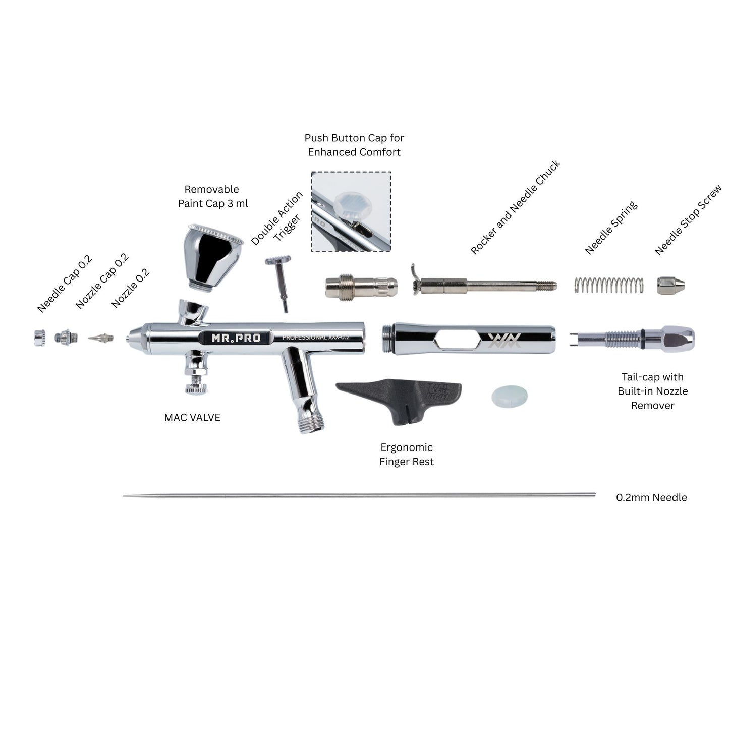 Mr. Pro Professional Airbrush 0.2