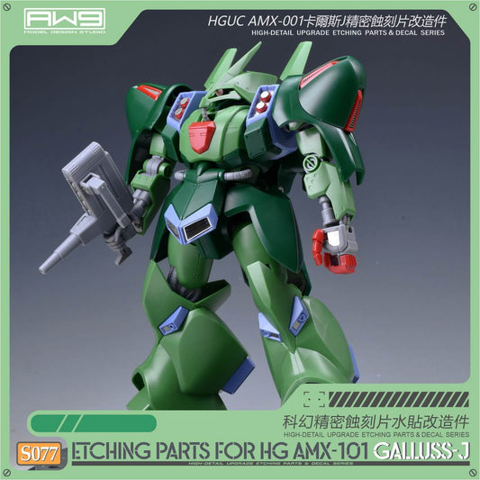 AW9 S77 Ätzteile mit Decals für 1/144 HG AMX-101 Gailuss-J