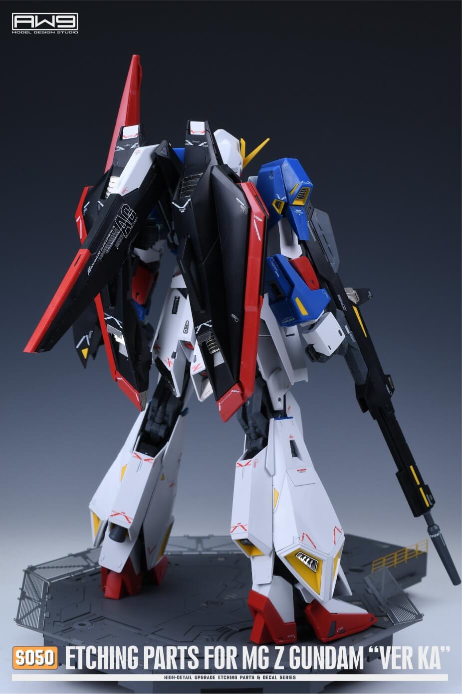 AW9 S50 photo-etched parts with decals for 1/100 MG MSZ-006 Zeta