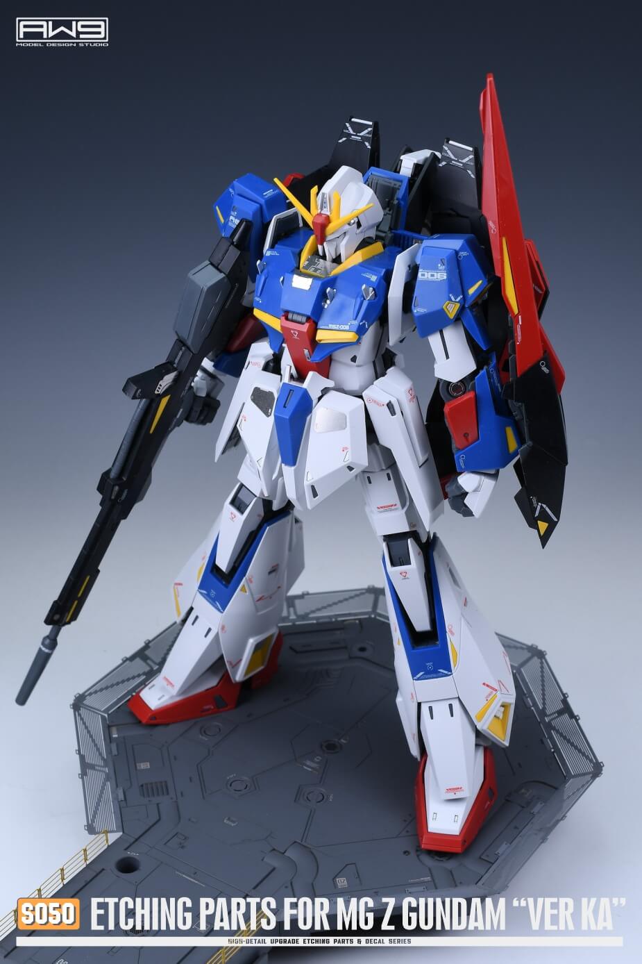 AW9 S50 photo-etched parts with decals for 1/100 MG MSZ-006 Zeta Gundam Ver. KA