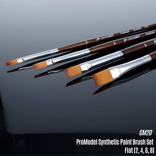 Madworks x Grandarts ProModel Synthetic Paint Brush Set - Flat (2, 4, 6, 8)