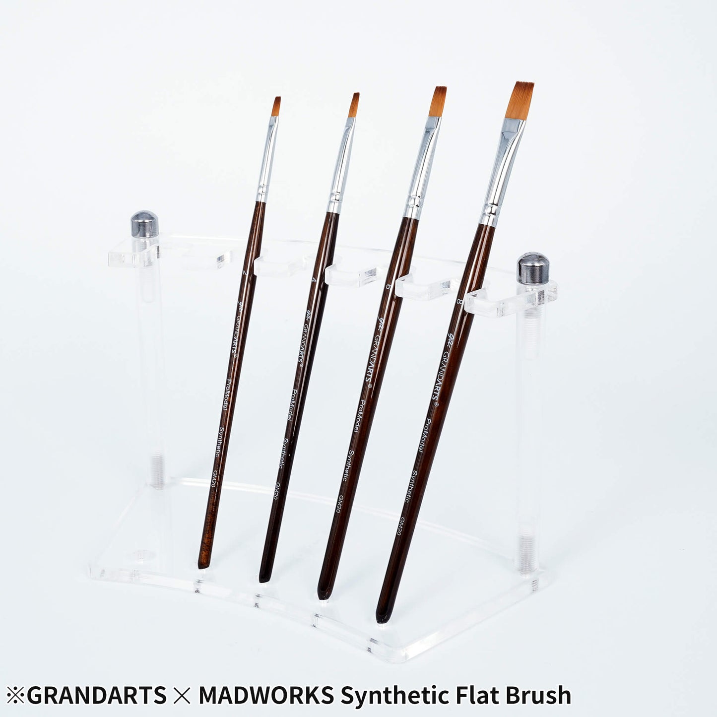 Madworks x Grandarts ProModel Synthetic Paint Brush Set - Flat (2, 4, 6, 8)