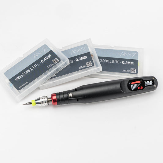ANYZ Mikrobohrer - Ø 0,2 bis 1.2 mm (10er-Set)