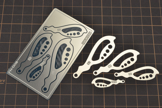 French-Curve Gravier-Schablonen Typ 1, 2,3