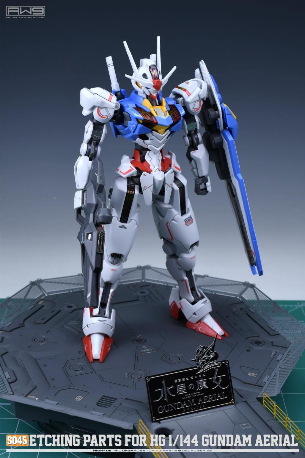 AW9 S45 Etching Parts with Decals for 1/144 HG Gundam Aerial