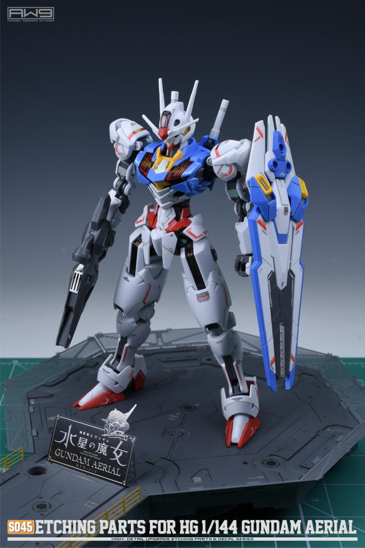 AW9 S45 Etching Parts with Decals for 1/144 HG Gundam Aerial