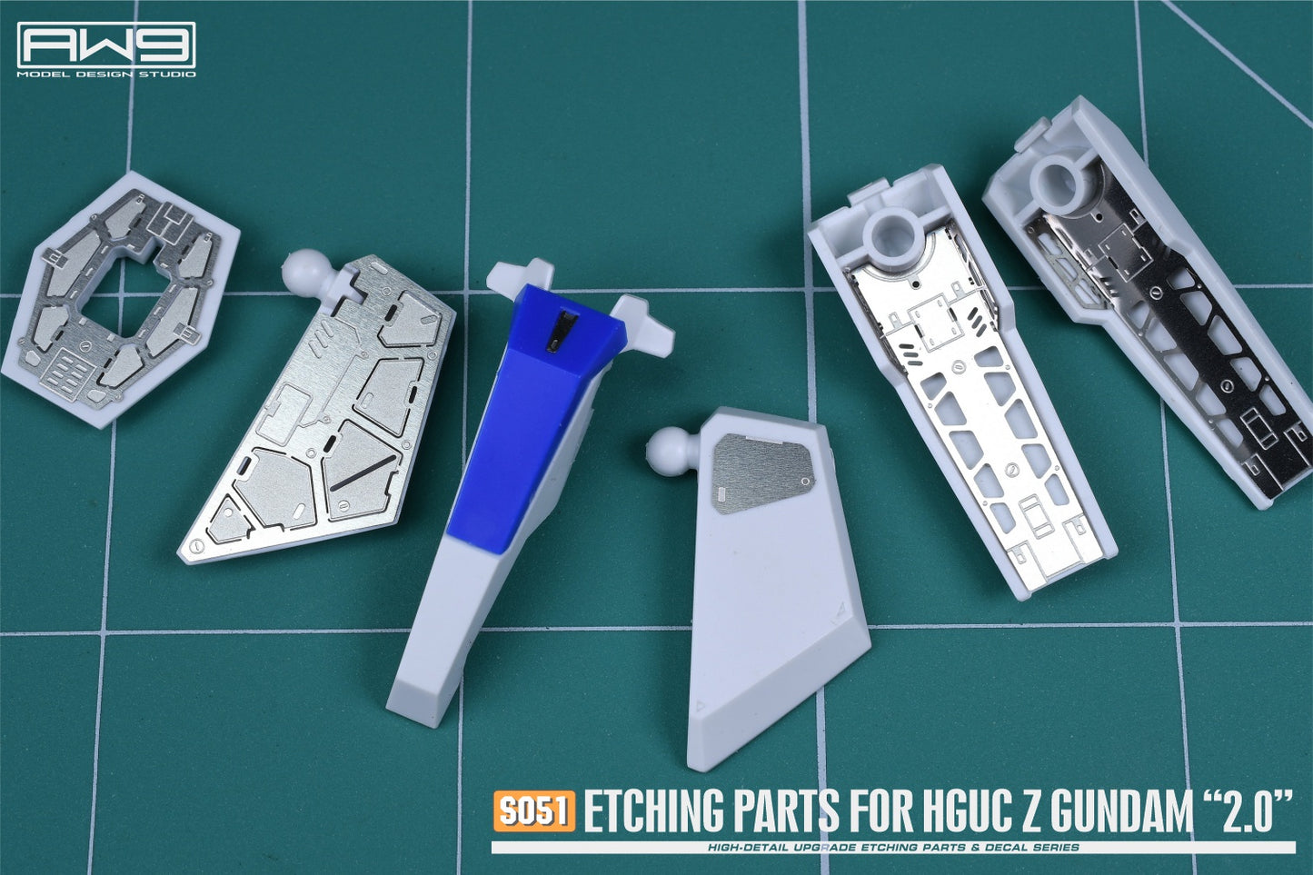 AW9 S51 photo-etched parts with decals for 1/144 HGUC MSZ-006 Zeta Gundam 2.0