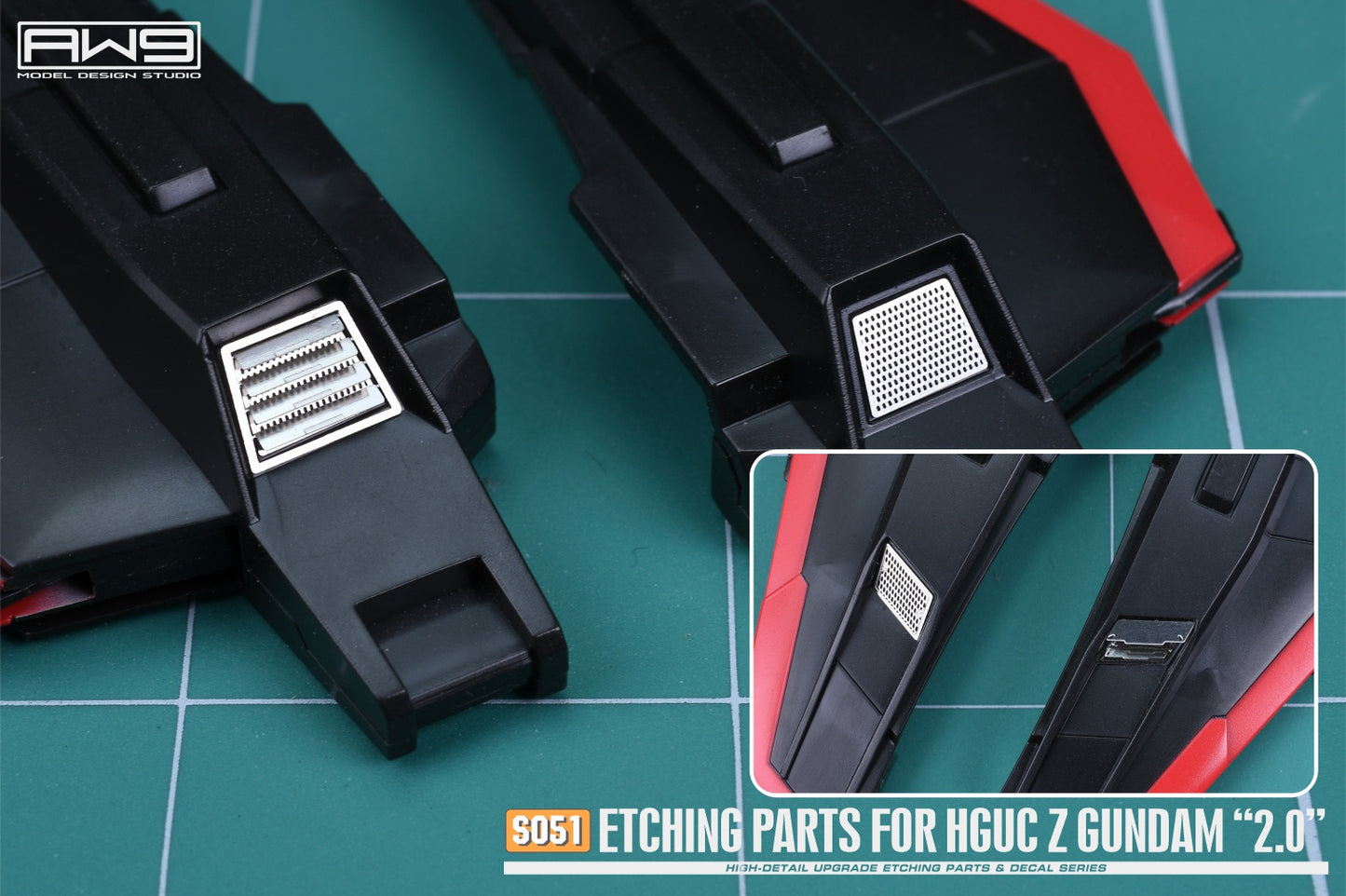 AW9 S51 photo-etched parts with decals for 1/144 HGUC MSZ-006 Zeta Gundam 2.0