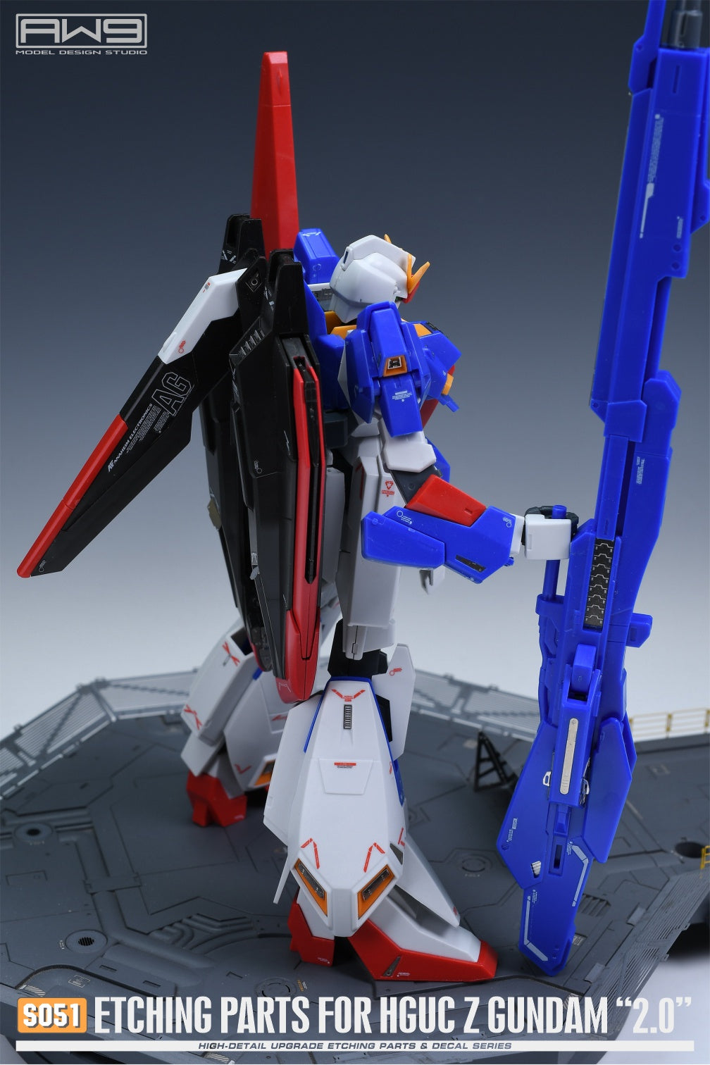AW9 S51 photo-etched parts with decals for 1/144 HGUC MSZ-006 Zeta Gundam 2.0