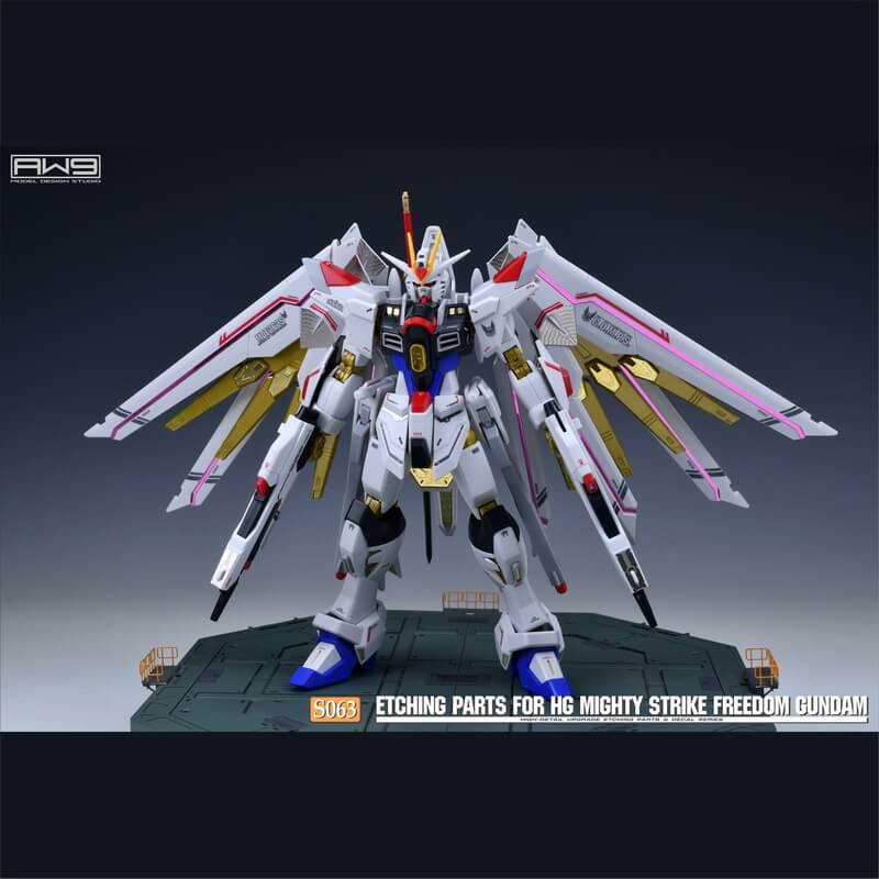 AW9 S63/S63G Ätzteile mit Decals für 1/144 HG Mighty Strike Freedom Gundam