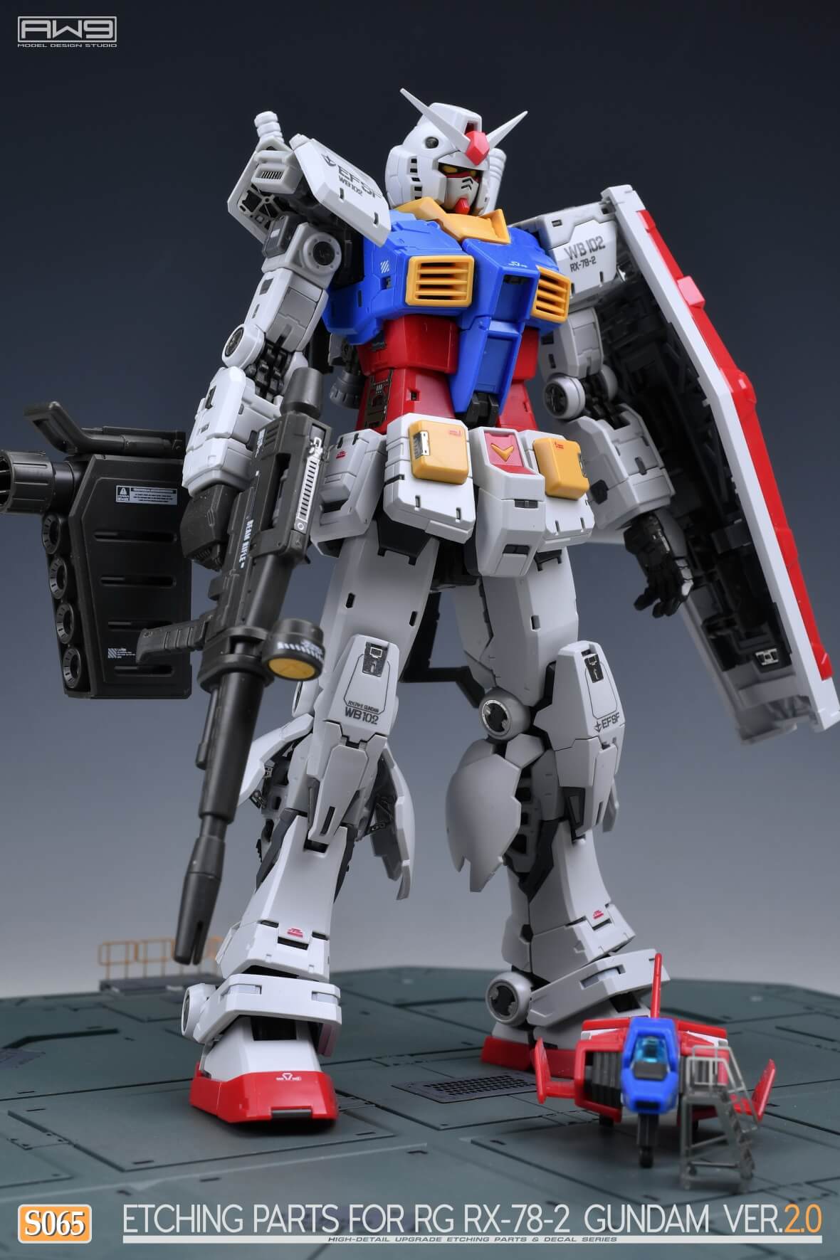 AW9 S65 Etching Parts with Decals for RG RX-78-2 Gundam Ver. 2.0 