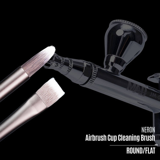 Airbrush Farbbecher Reinigungsbürste (Flach & Rund)